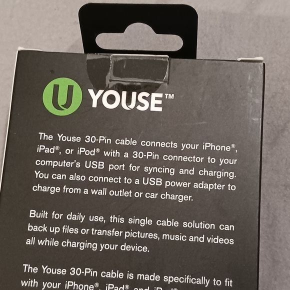 NWT!! YOUSE 10FT PREMIUM 30-PIN CABLE - Picture 5 of 7